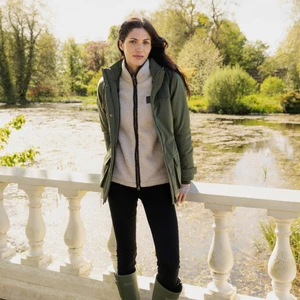 LeMieux Heritage Beatrice Waterproof Coat - Olive in Olive