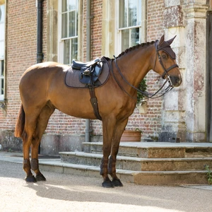 LeMieux Heritage Herringbone Jump Square - Cocoa in Cocoa