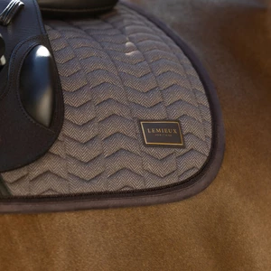 LeMieux Heritage Herringbone Jump Square - Cocoa in Cocoa