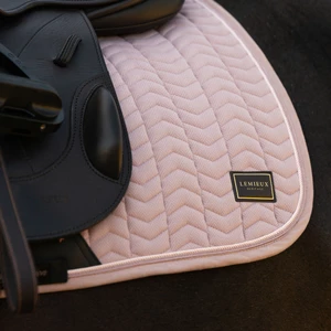 LeMieux Heritage Herringbone Jump Square  - Wild Rose in Wild Rose