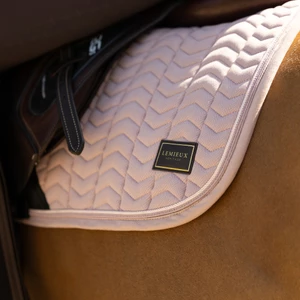 LeMieux Heritage Herringbone Jump Square  - Wild Rose in Wild Rose