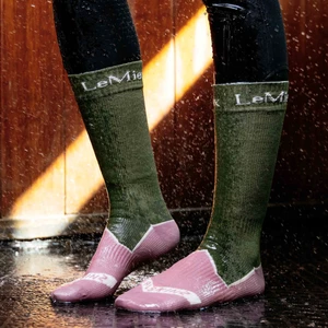 LeMieux x Sealskinz Waterproof Socks - Olive in Olive