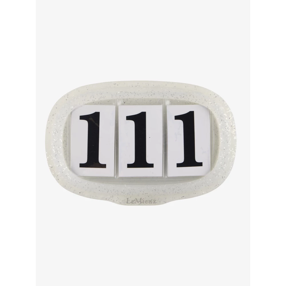LeMieux Saddle Number Holder Silver Glitter in Silver/Glitter