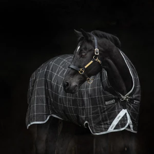 Horseware Rhino Rhino Wug with Vari-Layer Heavy 450g in Black/Grey/White Check