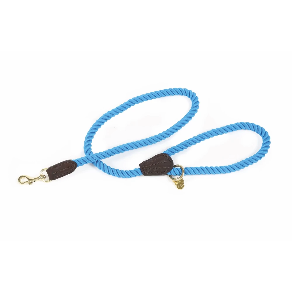 Digby & Fox Rope Dog Lead in Blue