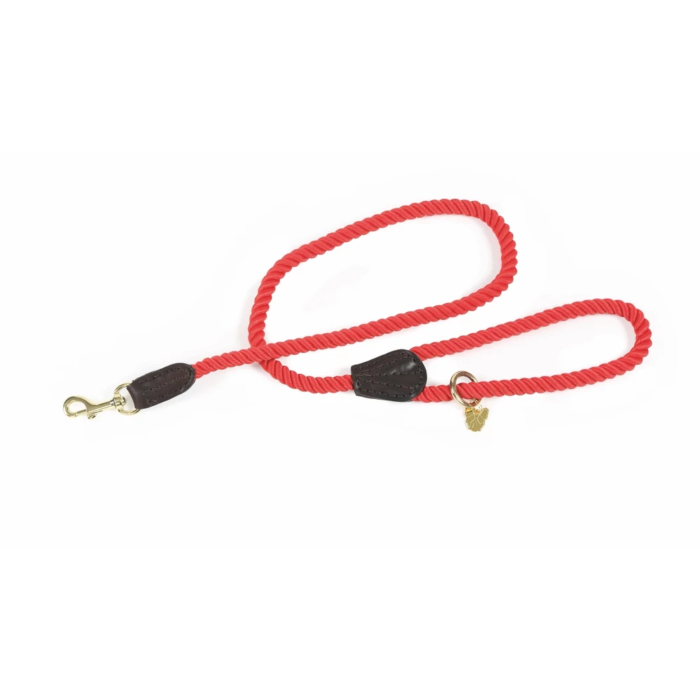 Digby & Fox Rope Dog Lead in Red