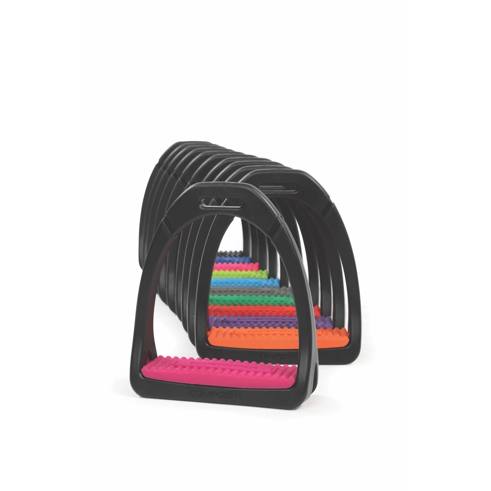 Compositi Premium Profile Stirrups in Raspberry