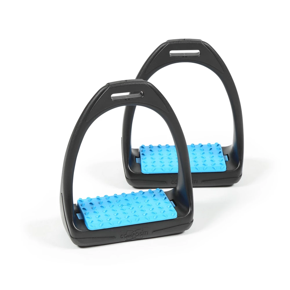 Compositi Reflex Stirrups in Bright Blue