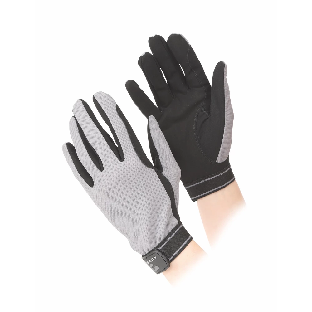 Aubrion Mesh Riding Gloves in Grey