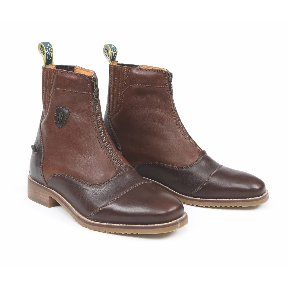 Moretta Viviana Zip Paddock Boots-Ladies in Chestnut