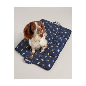 Joules Dog Print Travel Mat - Navy in Navy