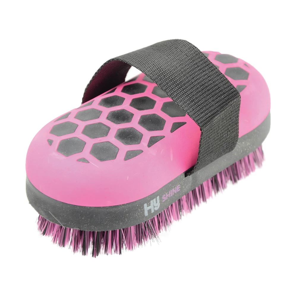 Hy Equestrian HyShine Glitter Body Brush in Pink