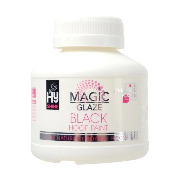 Hy Equestrian HyShine Magic Glaze Hoof Paint Black - 250ml in Black