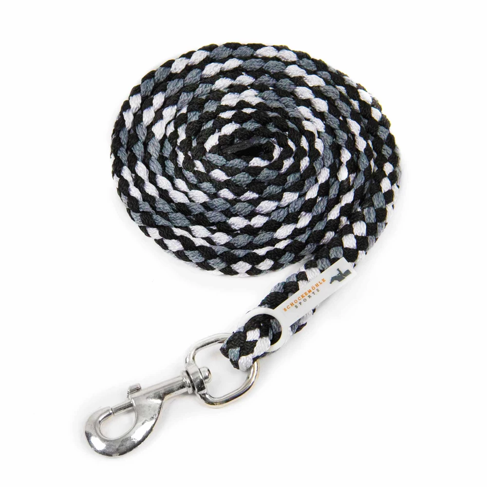 Schockemohle Catch Lead Hook Ropes in Black/Grey/White