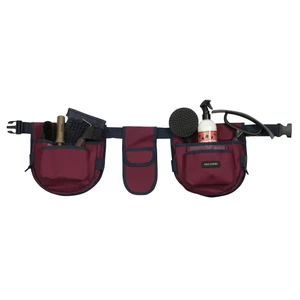 Equitheme Grooming Belt in Burgundy/Navy