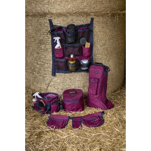 Equitheme Grooming Belt in Burgundy/Navy