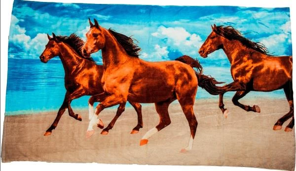 HKM Bath/Beach Towel - 3 Horses in Unknown