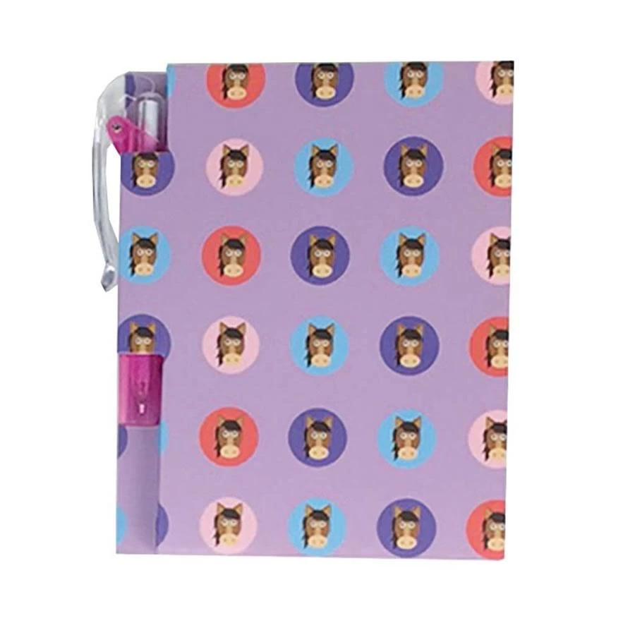Grays Equestrian Gifts Cartoon Horse Mini Notebook with Pen in Unknown