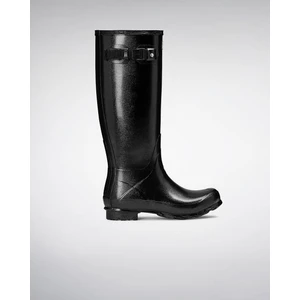 Hunter Womens Field Tall Gloss in Black