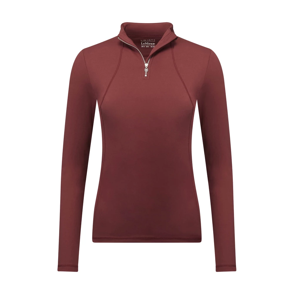 LeMieux DISC - Liberte Zipped Base Layer - Rioja in Rioja