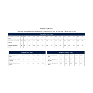 Shires Tempest Foal Rug 200g in Navy/Turquoise