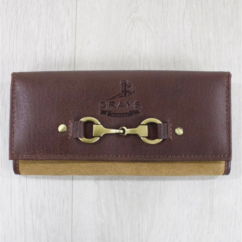 Grays Equestrian Gifts Lily Purse In Leather With Suede 