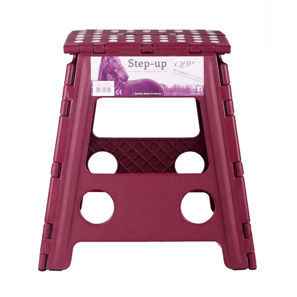 QHP Step-up stool - Burgundy in Burgundy