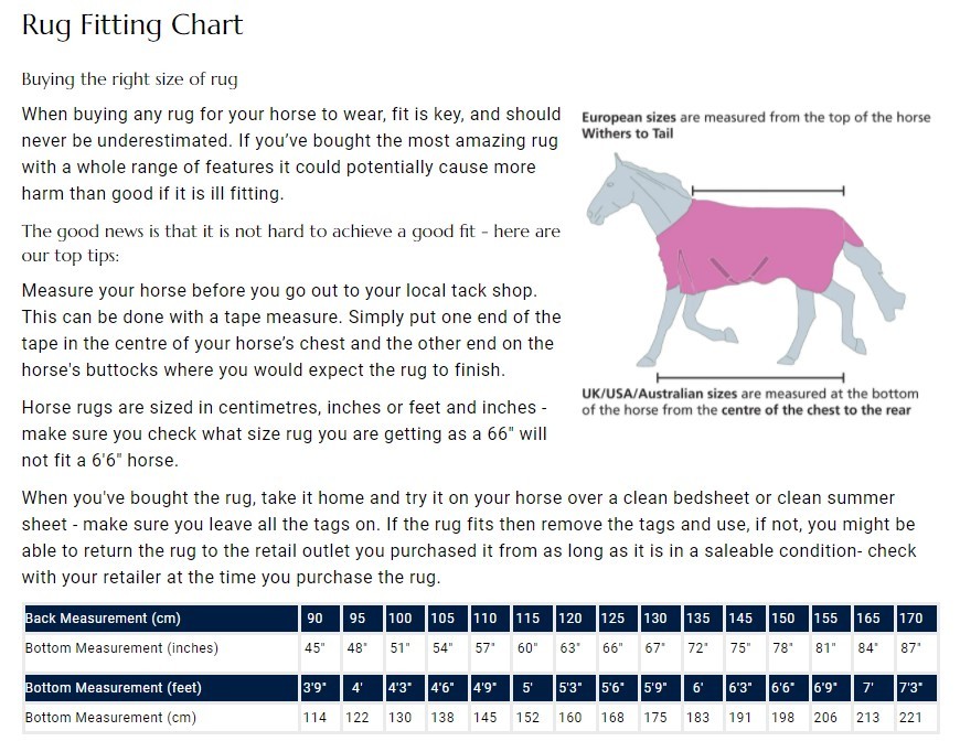 Tempest Original 50g Combo Turnout Rug - Royal 