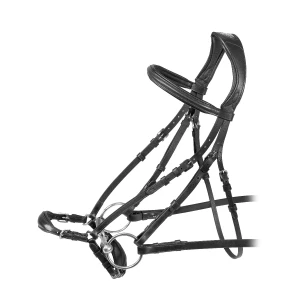Velociti RAPIDA Drop Noseband Bridle - Black in Black