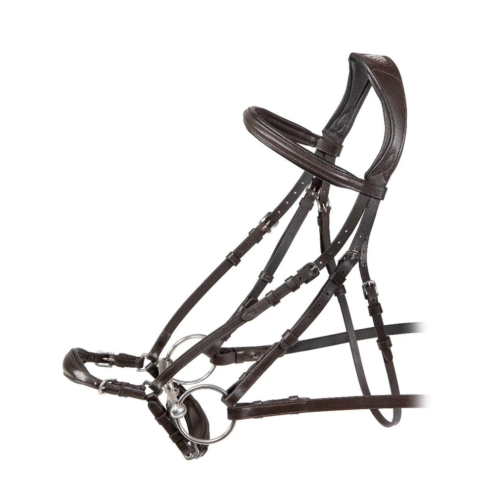 Velociti RAPIDA Drop Noseband Bridle - Black in Havana