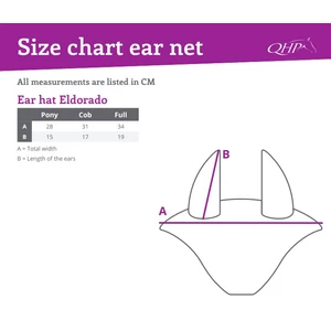 QHP Ear Hat Eldorado - Steel Blue in Steel Blue
