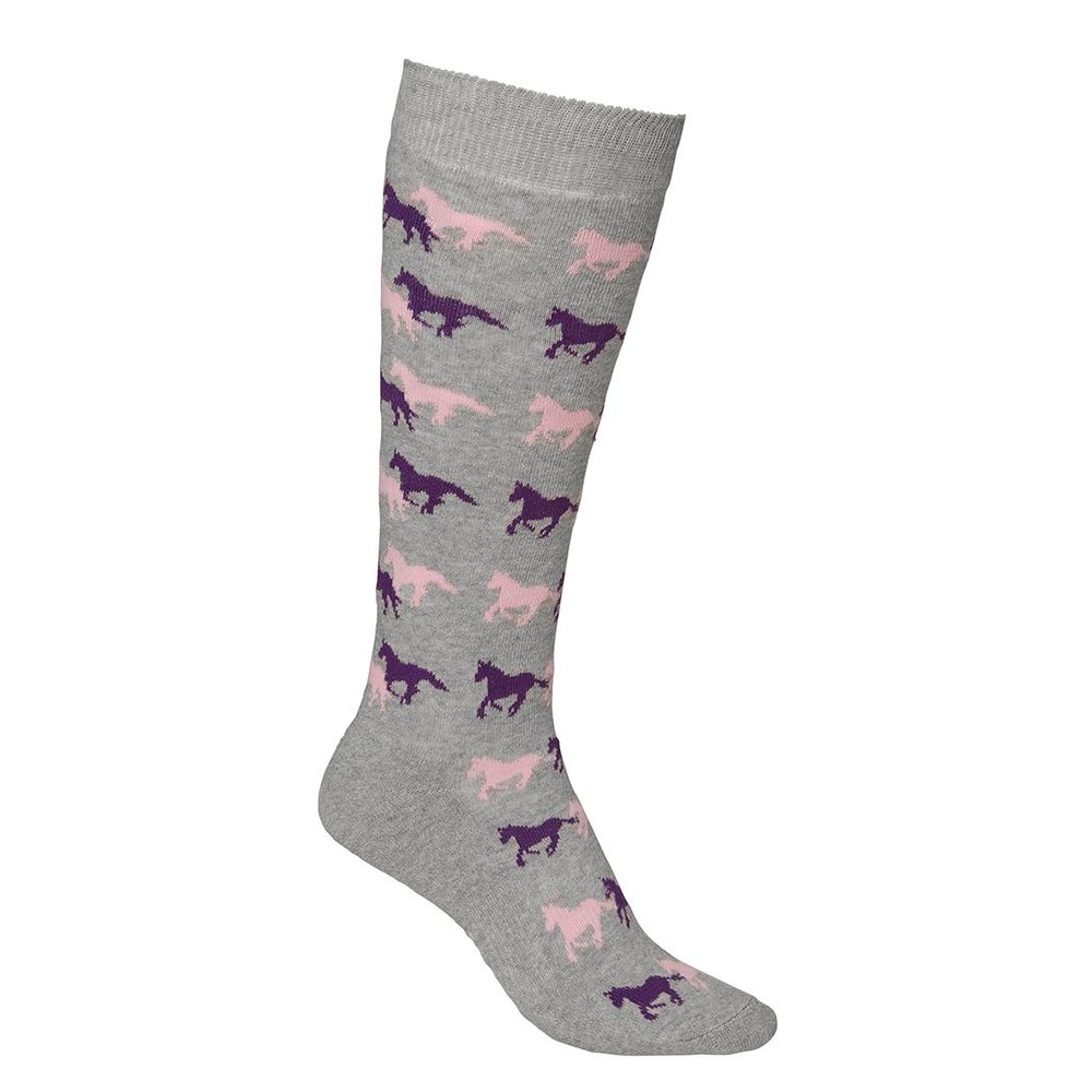 Mountain Horse Running Horse Sock - Grey Melange