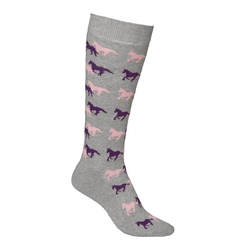 Mountain Horse Running Horse Sock - Grey Melange in Grey Melange