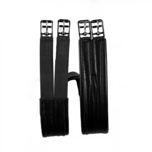 Berney Bros Saddlery Ltd Berney 3 Fold Girth - Elastic One End - Black: Girth in Black