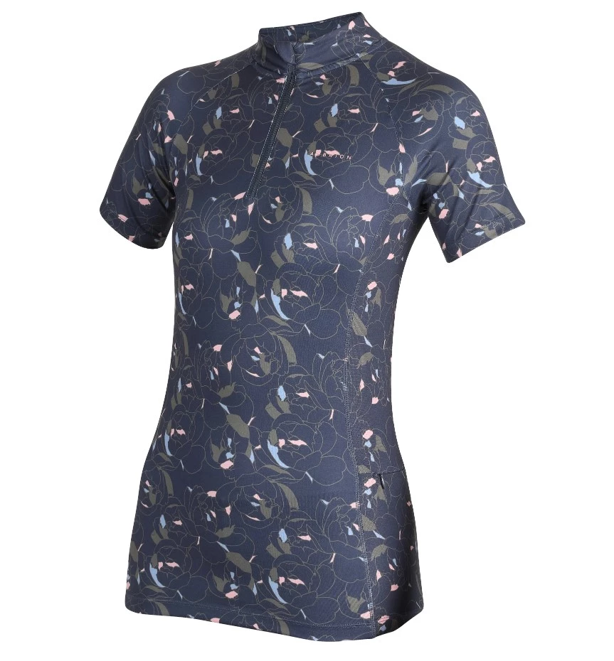 Aubrion Revive Short Sleeve Base Layer - Peony in Peony