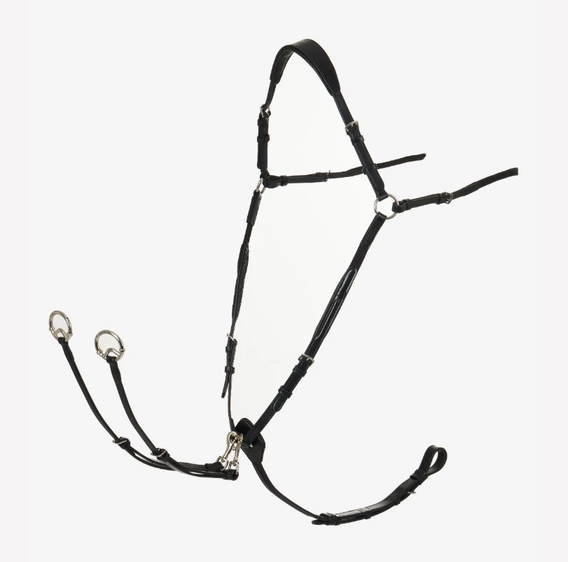 LeMieux Breastplate (Girth Attachment) - Black/Silver in Black