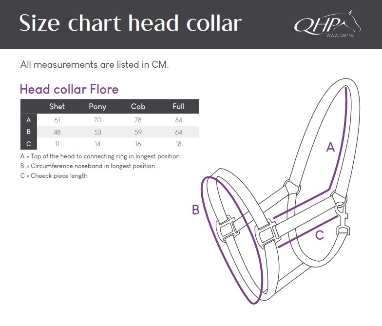 QHP Head Collar Flore - Lavender