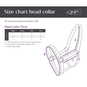 QHP Head Collar Flore - Lavender in Lavender