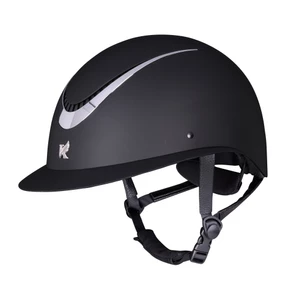 Karben Elisa Wide Peak Riding Hat - Black/Silver in Black/Silver