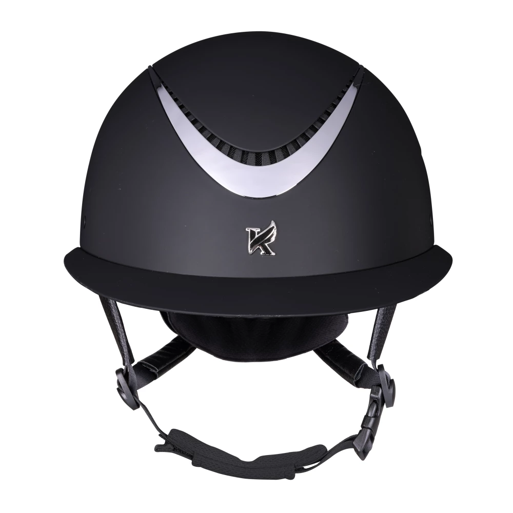 Karben Elisa Wide Peak Riding Hat - Black/Silver in Black/Silver