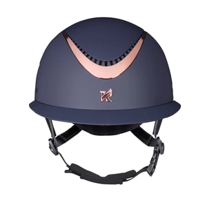 Karben Elisa Wide Peak Riding Hat - Navy/Rose Gold in Navy/Rose Gold
