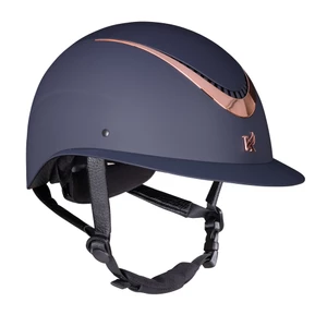 Karben Elisa Wide Peak Riding Hat - Navy/Rose Gold in Navy/Rose Gold